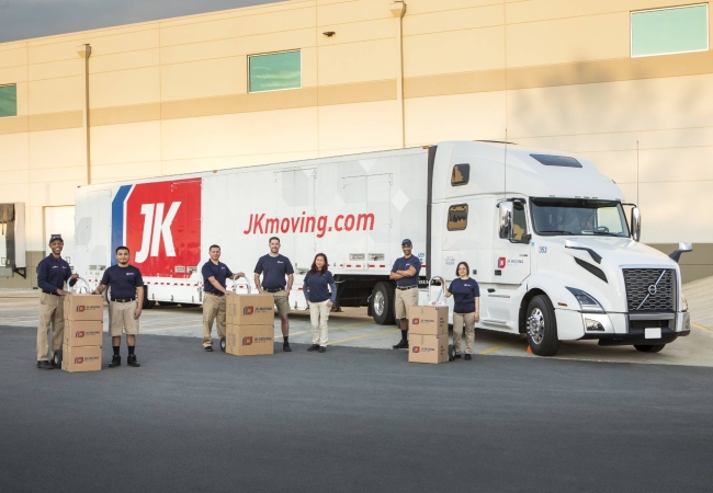 JK Moving truck with employees