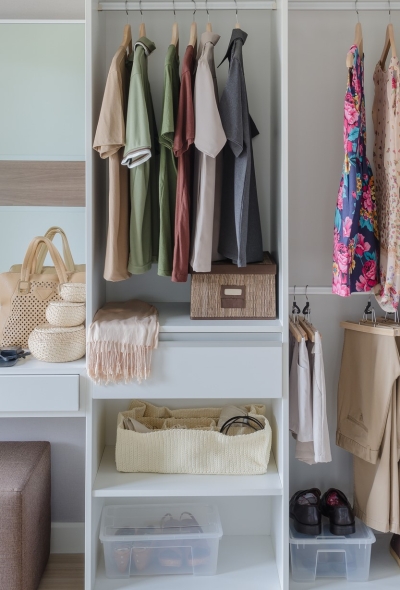 downsize your home - organized closet