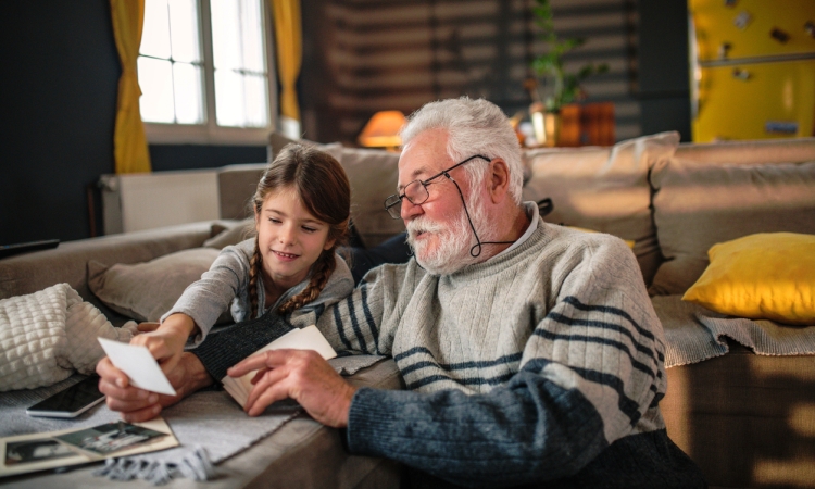 Sharing family photos