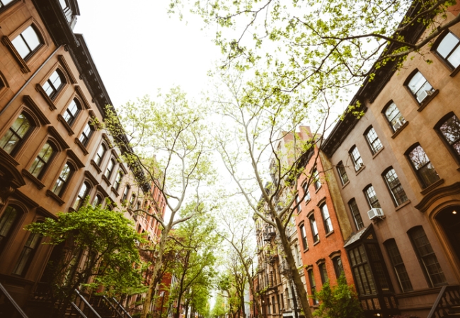 upper west side view in manhattan